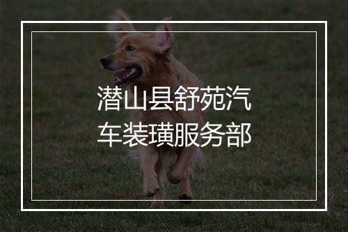 潜山县舒苑汽车装璜服务部