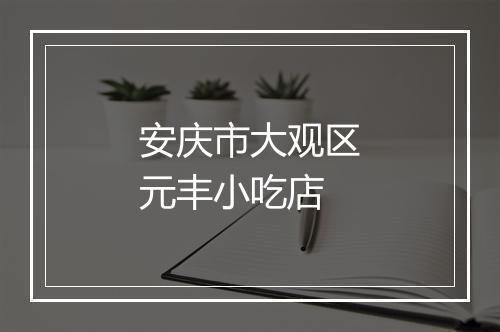 安庆市大观区元丰小吃店
