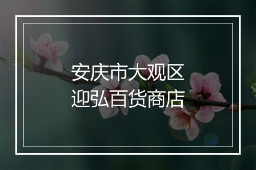 安庆市大观区迎弘百货商店
