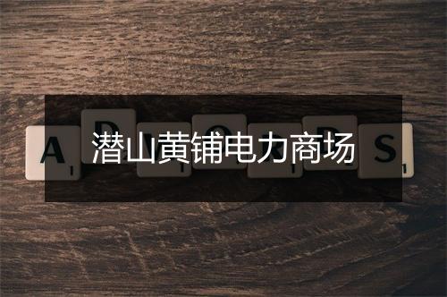 潜山黄铺电力商场