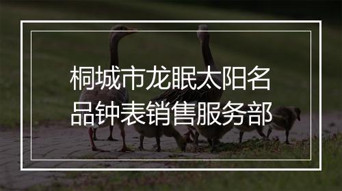 桐城市龙眠太阳名品钟表销售服务部