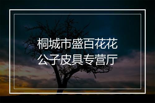 桐城市盛百花花公子皮具专营厅