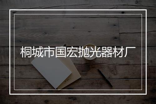 桐城市国宏抛光器材厂