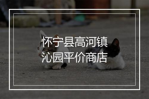 怀宁县高河镇沁园平价商店