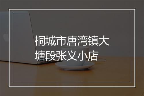桐城市唐湾镇大塘段张义小店