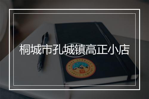 桐城市孔城镇高正小店