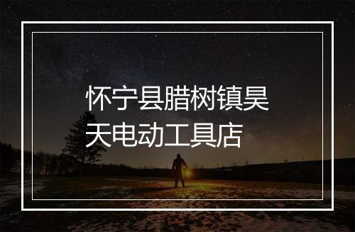 怀宁县腊树镇昊天电动工具店