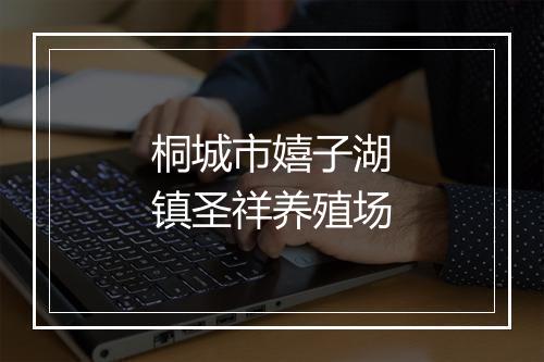 桐城市嬉子湖镇圣祥养殖场