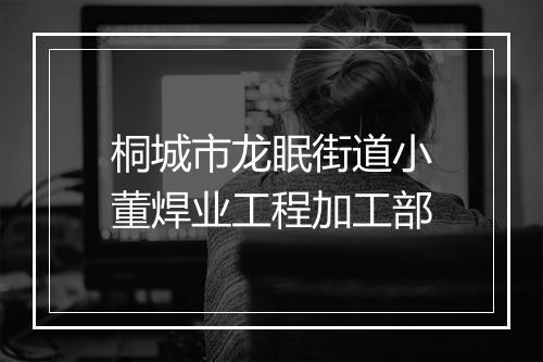 桐城市龙眠街道小董焊业工程加工部