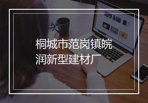 桐城市范岗镇皖润新型建材厂