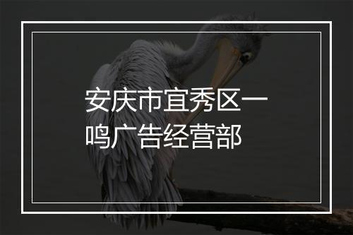 安庆市宜秀区一鸣广告经营部