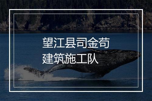 望江县司金苟建筑施工队