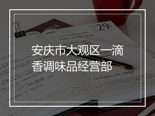 安庆市大观区一滴香调味品经营部