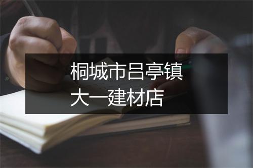 桐城市吕亭镇大一建材店