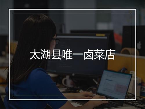 太湖县唯一卤菜店