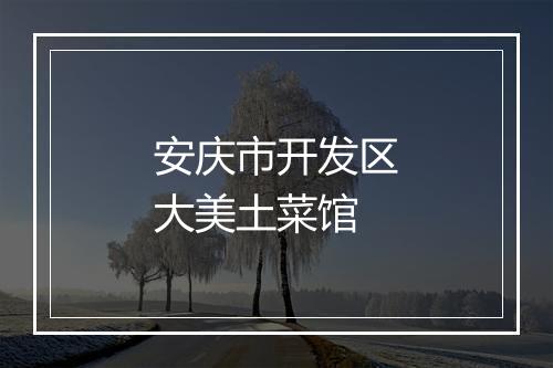 安庆市开发区大美土菜馆