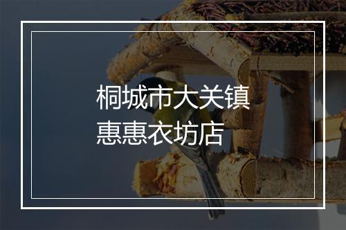 桐城市大关镇惠惠衣坊店