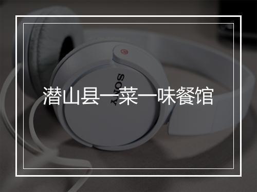潜山县一菜一味餐馆