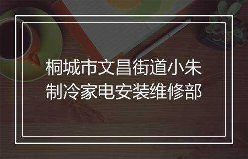 桐城市文昌街道小朱制冷家电安装维修部