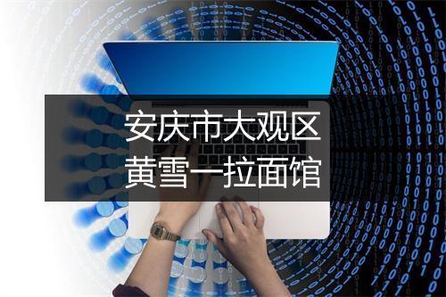 安庆市大观区黄雪一拉面馆