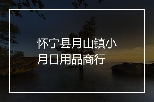怀宁县月山镇小月日用品商行