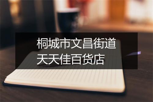 桐城市文昌街道天天佳百货店