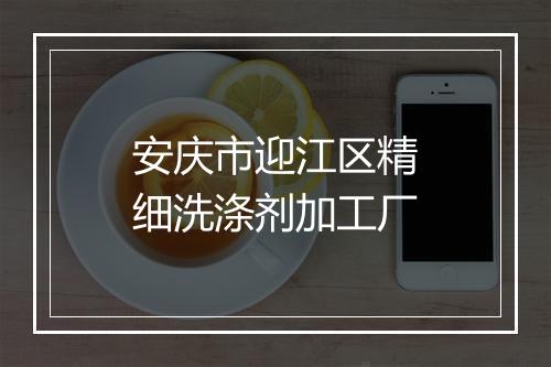 安庆市迎江区精细洗涤剂加工厂