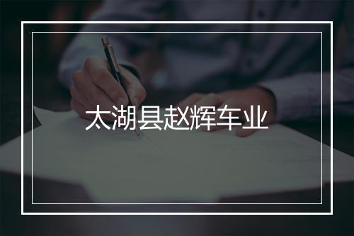 太湖县赵辉车业