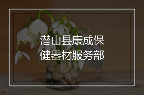潜山县康成保健器材服务部