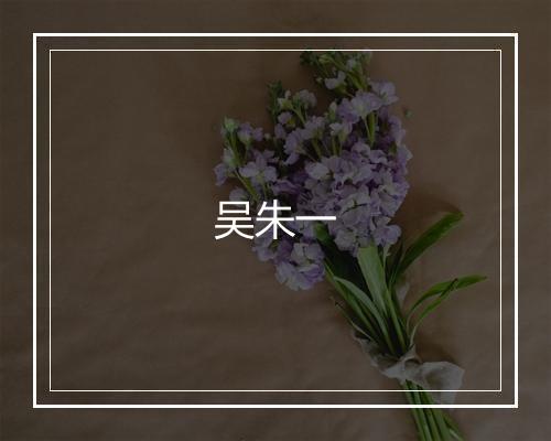 吴朱一