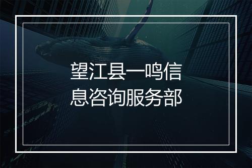 望江县一鸣信息咨询服务部