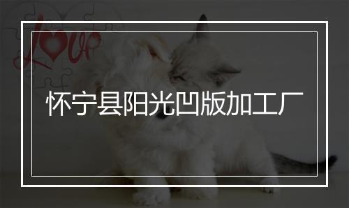 怀宁县阳光凹版加工厂