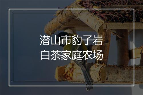 潜山市豹子岩白茶家庭农场