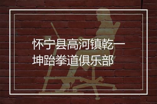 怀宁县高河镇乾一坤跆拳道俱乐部