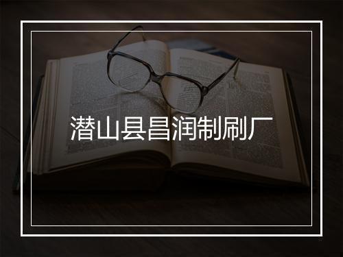 潜山县昌润制刷厂