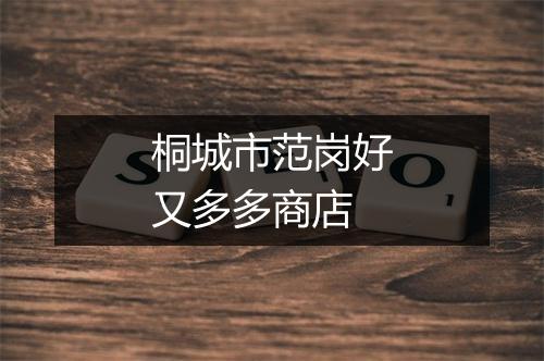桐城市范岗好又多多商店