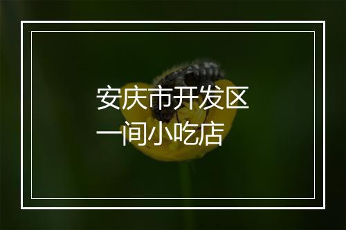 安庆市开发区一间小吃店