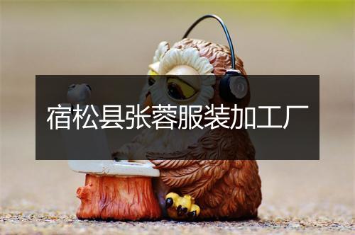 宿松县张蓉服装加工厂