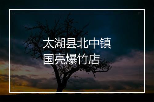 太湖县北中镇国亮爆竹店