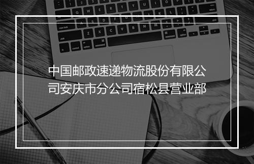 中国邮政速递物流股份有限公司安庆市分公司宿松县营业部