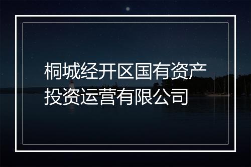 桐城经开区国有资产投资运营有限公司