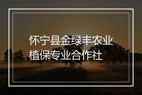 怀宁县金绿丰农业植保专业合作社