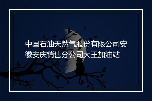中国石油天然气股份有限公司安徽安庆销售分公司大王加油站