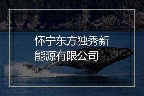 怀宁东方独秀新能源有限公司