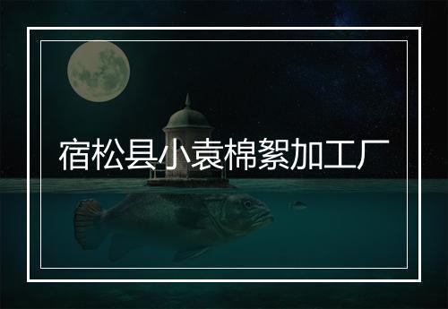 宿松县小袁棉絮加工厂