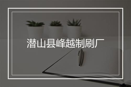潜山县峰越制刷厂