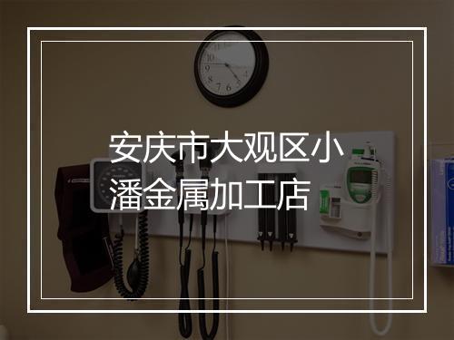 安庆市大观区小潘金属加工店