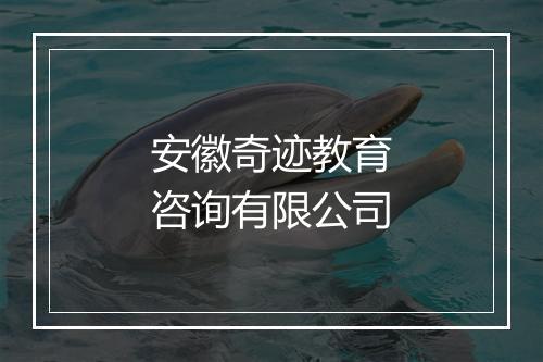 安徽奇迹教育咨询有限公司