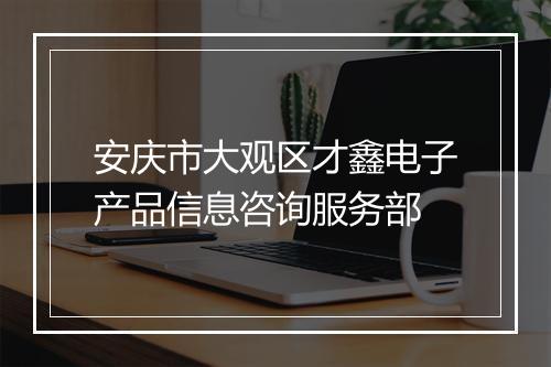 安庆市大观区才鑫电子产品信息咨询服务部