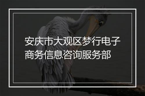 安庆市大观区梦行电子商务信息咨询服务部